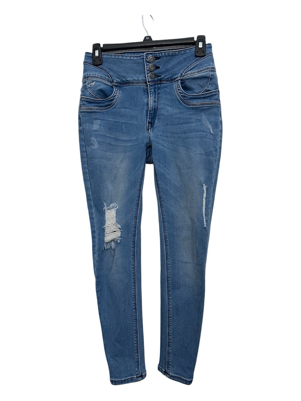 Jag Jeans Women's Skinny Distressed Blue Denim
